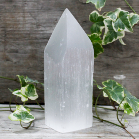 Selenite Pencil Point Tower - 15cm - Click Image to Close