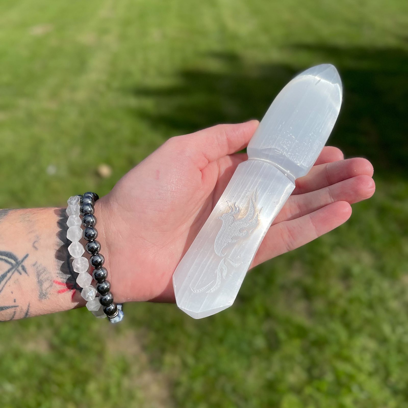 Selenite Ritual Knife - Letting Go of the Past - Click Image to Close