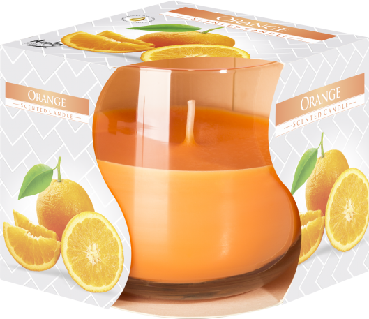 Scented Glass Jar Candle - Orange - Click Image to Close