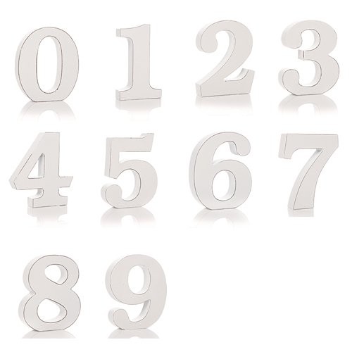 Shabby Chic Numbers 1 to 0 - Click Image to Close