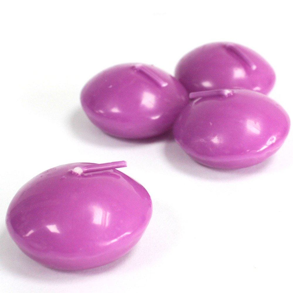 20 x Small Floating Candles - Lavender - Click Image to Close