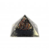 Small Orgonite Pyramid - Gemchips & Copper - Click Image to Close