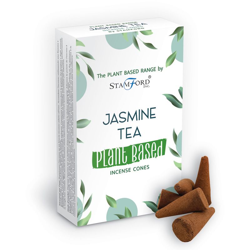 2 x Packs Plant Based Incense Cones - Jasmine Tea - Click Image to Close