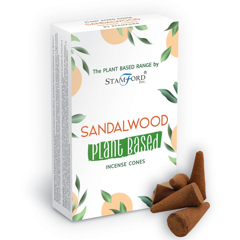 2 x Packs Plant Based Incense Cones - Sandalwood - Click Image to Close