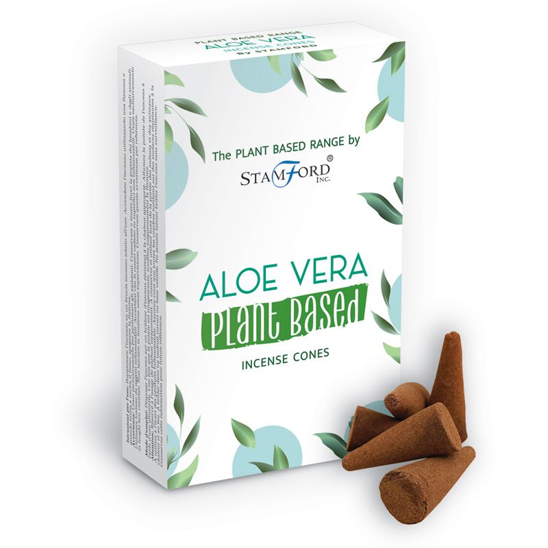 2 x Packs Plant Based Incense Cones - Aloe Vera - Click Image to Close