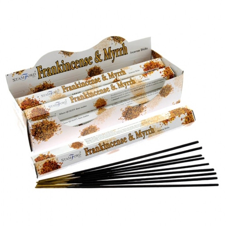 10 x Packs Stamford Premium Incense - Frankincense & Myrrh - Click Image to Close