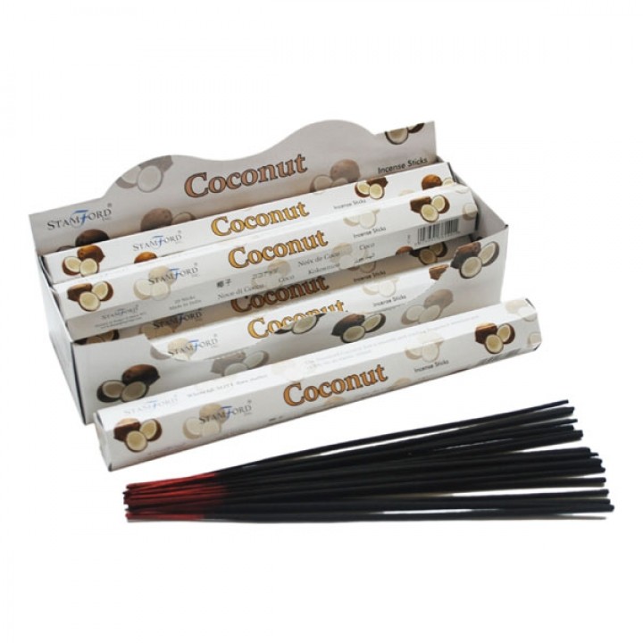 10 x Packs Stamford Premium Incense - Coconut - Click Image to Close