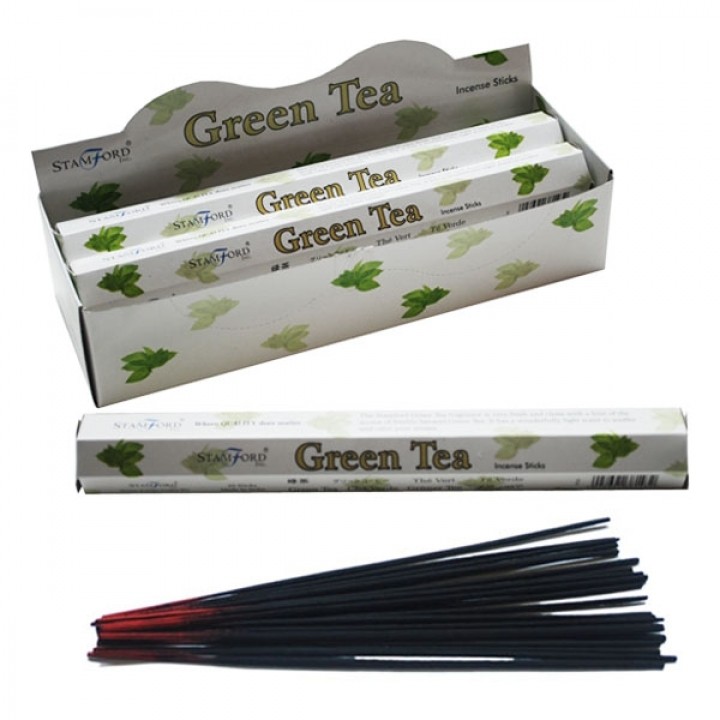 10 x Packs Stamford Premium Incense - Green Tea - Click Image to Close