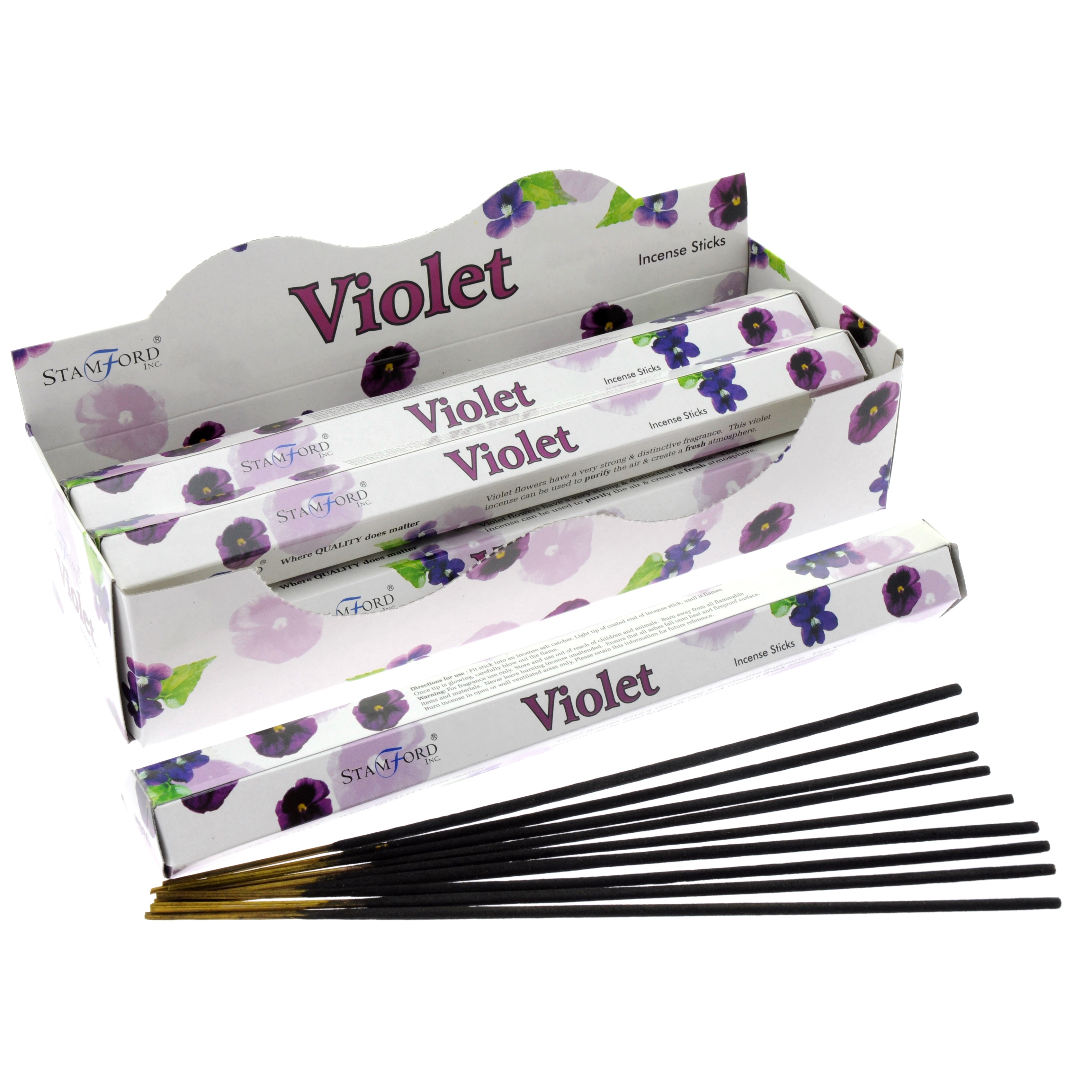 10 x Packs Stamford Premium Incense - Violet - Click Image to Close