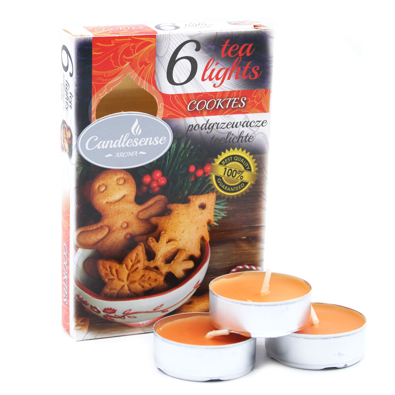 3 x Packs 6 Scented Tealights - Cookies - Click Image to Close
