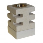 Stone Oil Burner - Abstract Cuts - Click Image to Close