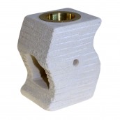 Stone Oil Burner - Stepped Wave - Click Image to Close