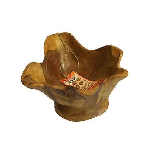 Teak Spiky Fingers Bowl - Click Image to Close