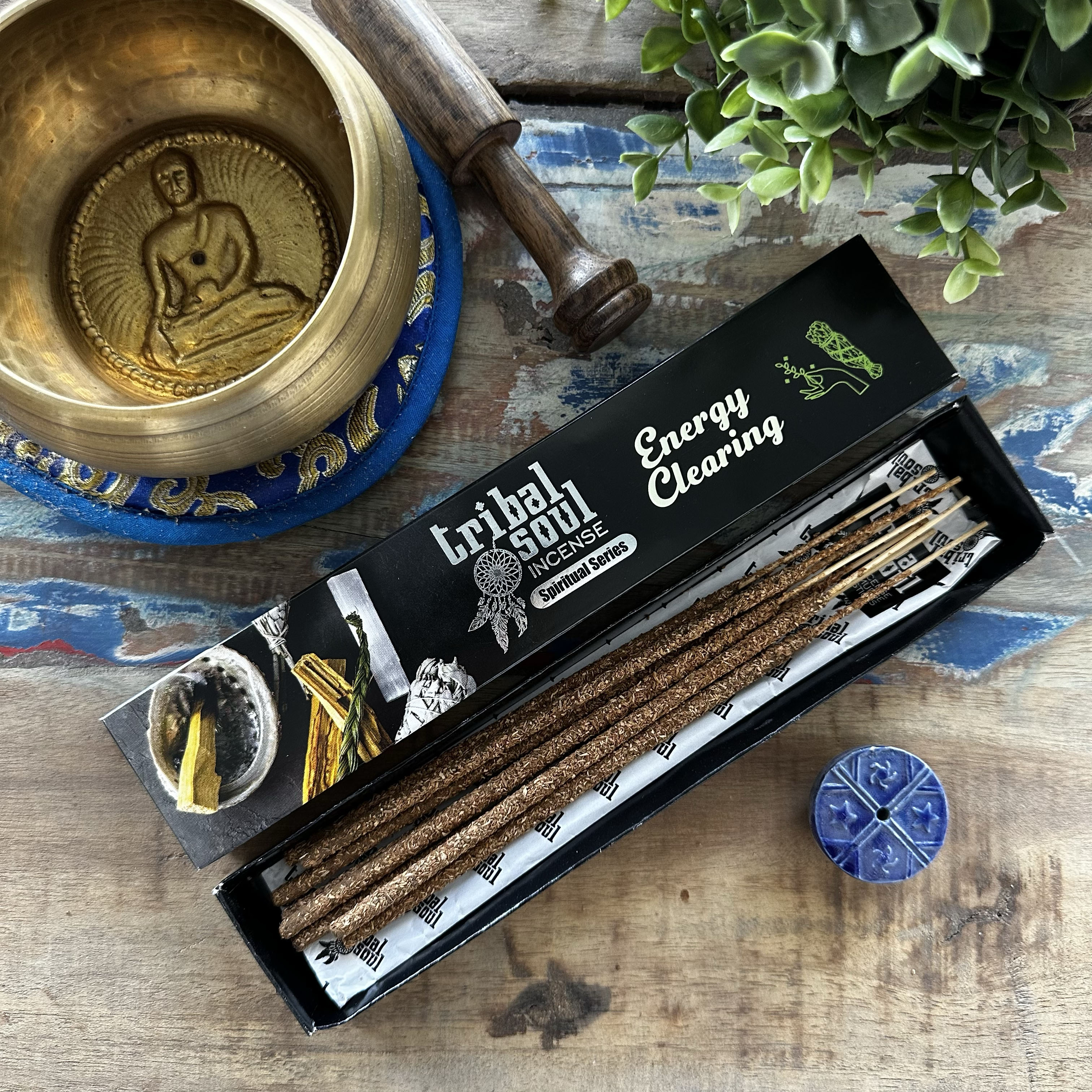 3 x Packs Tribal Soul Incense & Holder - Energy Clearing - Click Image to Close