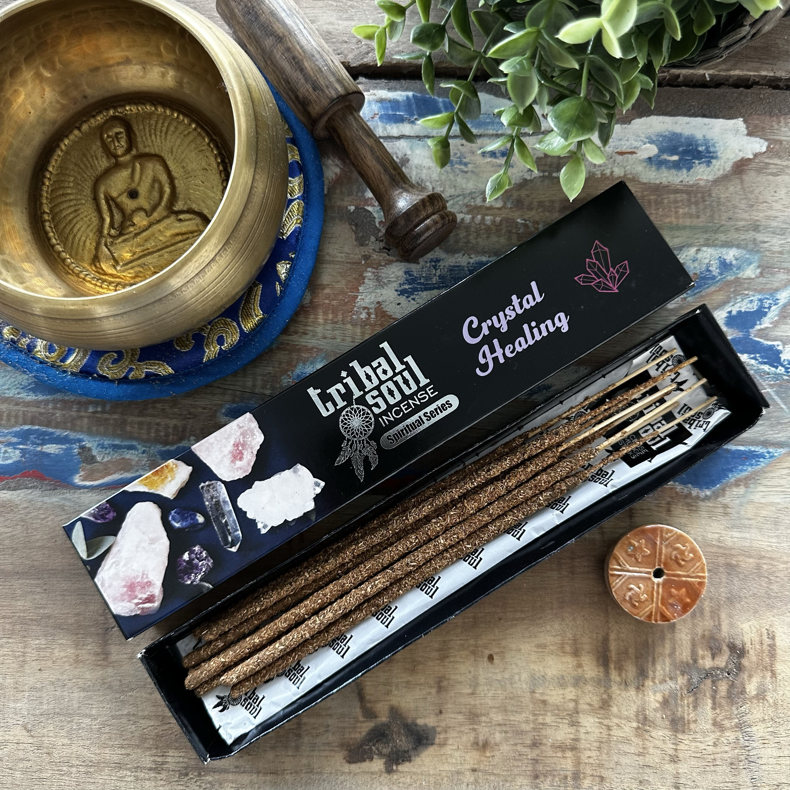 3 x Packs Tribal Soul Incense & Holder - Crystal Healing - Click Image to Close
