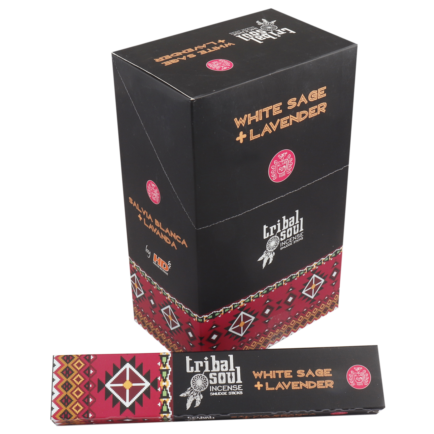 5 x Packs Tribal Soul Incense Sticks - White Sage + Lavender - Click Image to Close