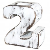 Wooden Birthday Candle Number Holder - No. 2