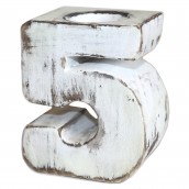 Wooden Birthday Candle Number Holder - No. 5