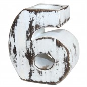 Wooden Birthday Candle Number Holder - No. 6